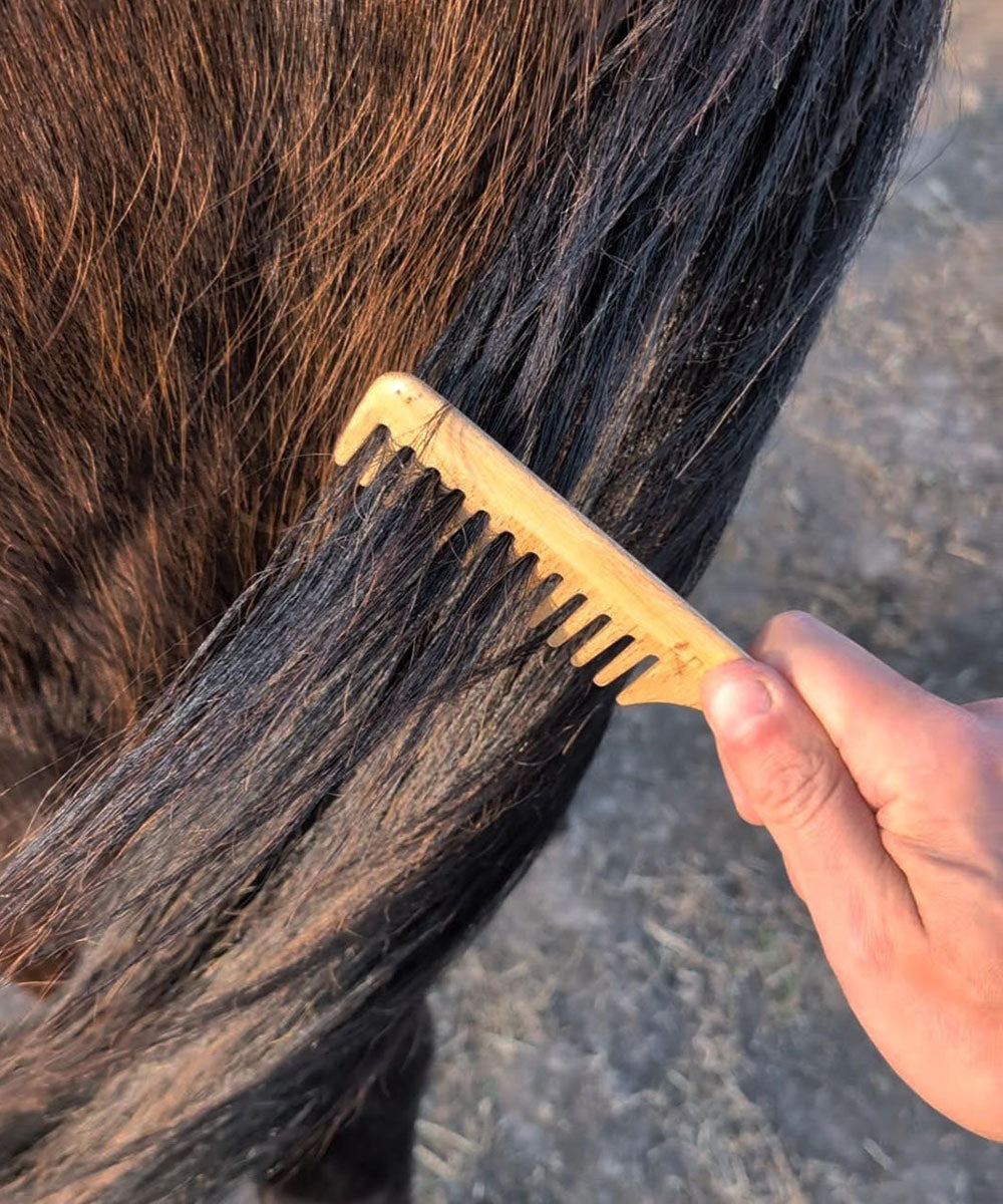Natural by Hillbrush Equestrian Grooming Brush Set
